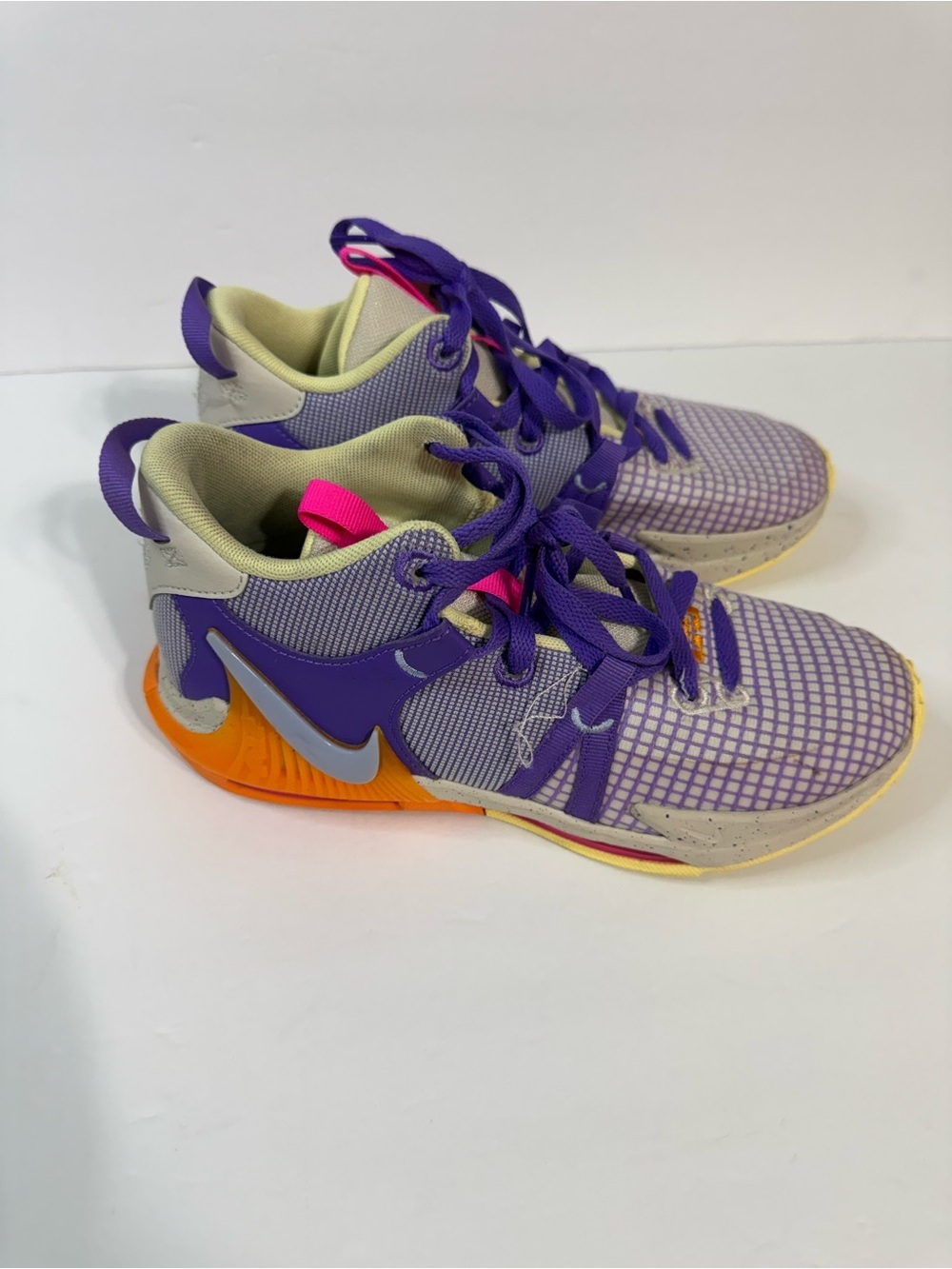 Nike Kids Purple, Orange & Hot Pink Athletic Sneakers - Picture 5 of 8